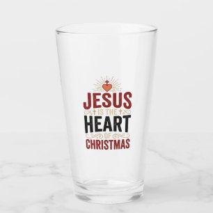 Jesus Is the Heart of Christmas Vintage Shirt Glass