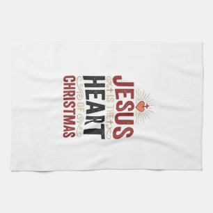 Jesus Is the Heart of Christmas Vintage Shirt Tea Towel