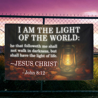 Jesus Is The Light Bible Verse Christian Church Banner