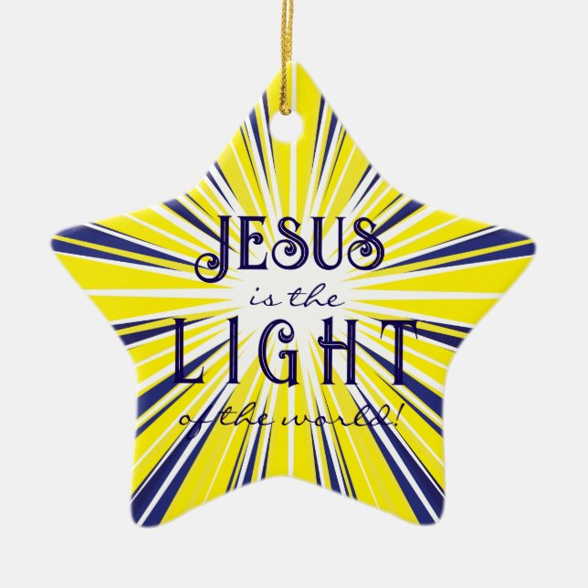 Jesus is the Light Ceramic Ornament (Front)