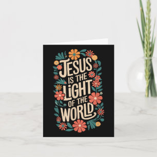 Jesus Is The Light Religious Christian Card
