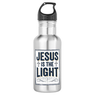 Jesus Is The Light Vintage Christian Shirt 532 Ml Water Bottle
