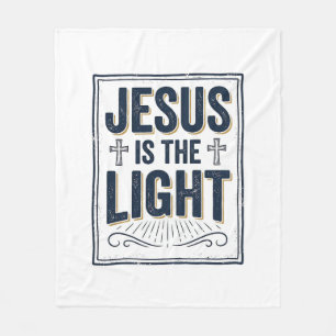 Jesus Is The Light Vintage Christian Shirt Fleece Blanket