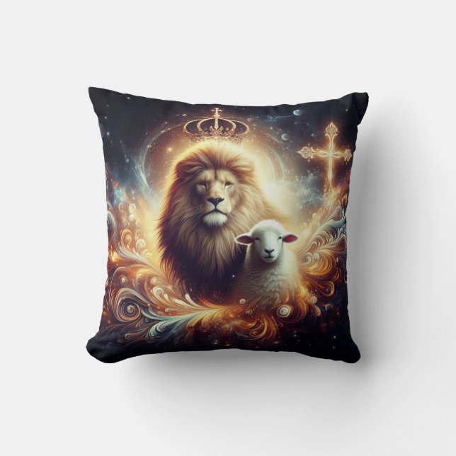 Jesus is the Lion and the Lamb  Cushion (Front)