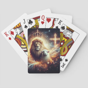 Jesus is the Lion and the Lamb Playing Cards
