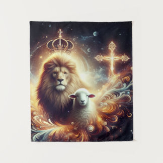 Jesus is the Lion and the Lamb  Tapestry