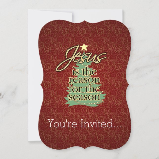 Jesus is the Reason Christian Christmas Invitation (Front)