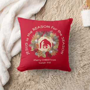 JESUS IS THE REASON Christian Cushion