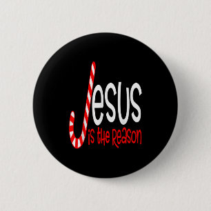 Jesus Is The Reason Christian Religious Christmas  6 Cm Round Badge
