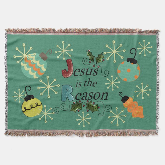 Jesus is the Reason Christmas Holiday Throw (Front)