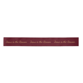 Jesus is the Reason Christmas Red Ribbon Satin Ribbon
