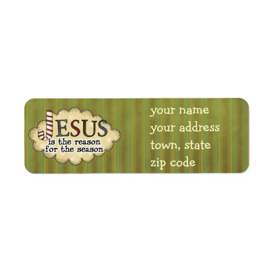 Jesus is the reason Christmas Return Address Label