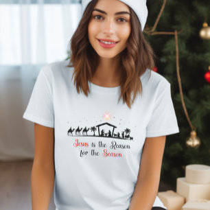 Jesus is the Reason fo the Season White  T-Shirt