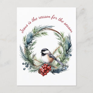 JESUS IS THE REASON FOR SEASON Christmas quote Postcard