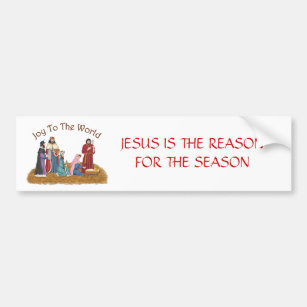 JESUS IS THE REASON FOR THE SEASON BUMPER STICKER