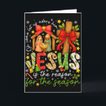 Jesus Is The Reason For The Season Christian Chris Card<br><div class="desc">Jesus Is The Reason For The Season Christian Christmas</div>