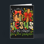 Jesus Is The Reason For The Season Christian Chris Card<br><div class="desc">Jesus Is The Reason For The Season Christian Christmas</div>
