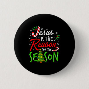 Jesus Is The Reason For The Season Christian Faith 6 Cm Round Badge