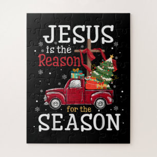 Jesus is The Reason for The Season Christian Faith Jigsaw Puzzle