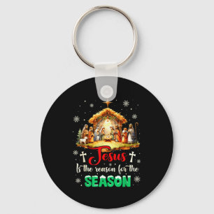 Jesus Is The Reason For The Season Christian Faith Key Ring