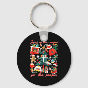 Jesus Is The Reason For The Season Christian Faith Key Ring