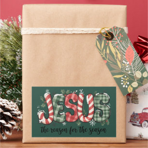 Jesus Is The Reason For The Season Christian Faith Rectangular Sticker