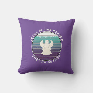 Jesus is the Reason for the Season Christmas Angel Cushion