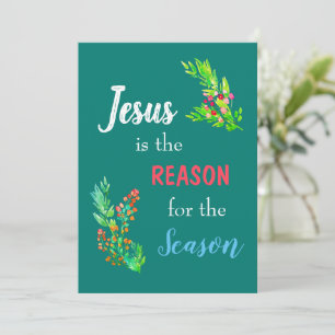 Jesus is the Reason for the Season Christmas Bible Holiday Card