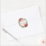 Jesus is the Reason for the Season Christmas Classic Round Sticker<br><div class="desc">Jesus is the Reason for the Season with Christmas Wreath.</div>