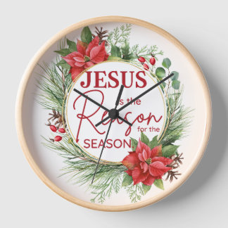 Jesus is the Reason for the Season Christmas Clock