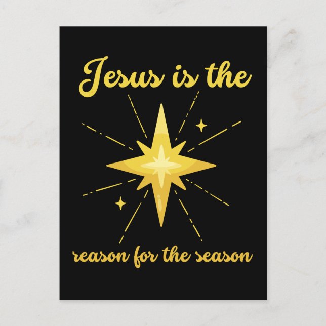 Jesus is the reason for the season Christmas cross Postcard (Front)