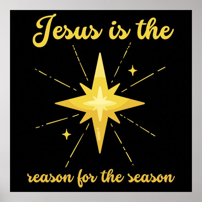 Jesus is the reason for the season Christmas cross Poster (Front)