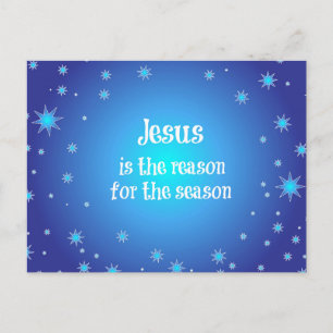 Jesus is the reason for the Season Christmas Holiday Postcard
