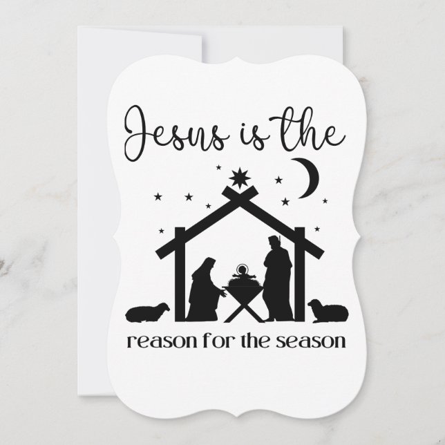 Jesus is the reason for the season Christmas Jesus Card (Front)