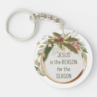 Jesus is the reason for the season Christmas Key Ring