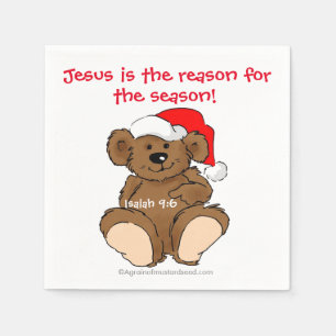 Jesus is the reason for the season Christmas Napkin