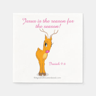 Jesus is the reason for the season Christmas Napkin