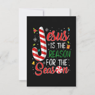 Jesus Is The Reason For The Season Christmas Pajam RSVP Card