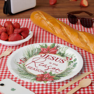 Jesus is the Reason for the Season Christmas Paper Plate