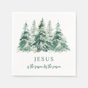 Jesus is the Reason for the Season Christmas Tree Napkin