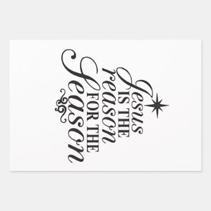 Jesus Is The Reason For The Season Christmas Wrapping Paper Sheet