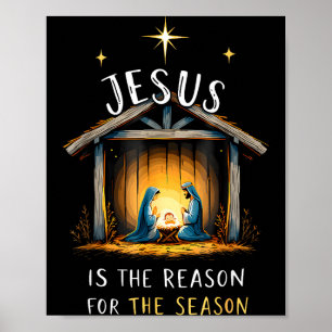 Jesus Is The Reason For The Season Christmas Xmas Poster