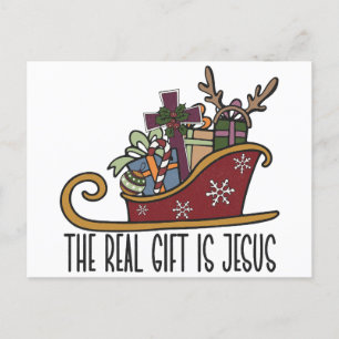 Jesus is the reason for the season Faith love Chri Holiday Postcard