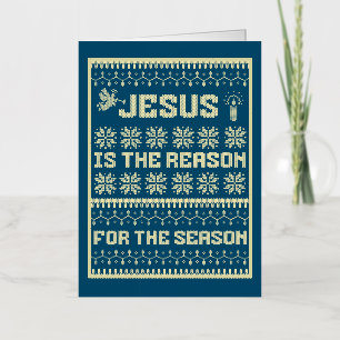 Jesus Is The Reason For The Season Foil Greeting Card