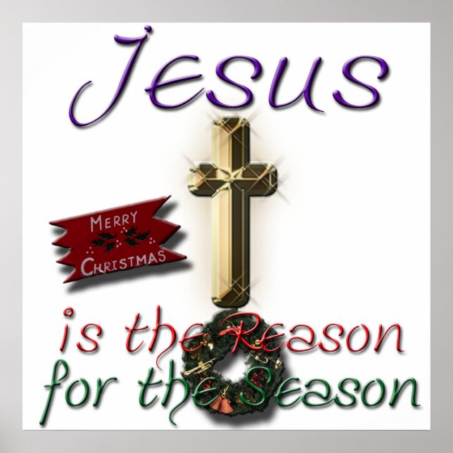 Jesus is the Reason for the Season Framed Print (Front)