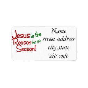 Jesus is the reason for the season label