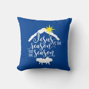 Jesus Is The Reason For The Season Nativity Cushion