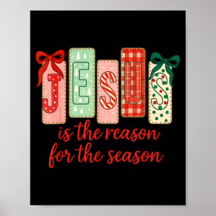 Jesus Is The Reason For The Season, Retro Jesus Ch Poster