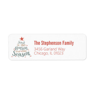Jesus is the Reason for the Season Return Address Label