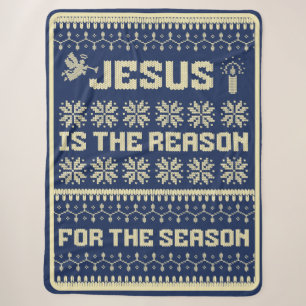 Jesus Is The Reason For The Season Sherpa Blanket